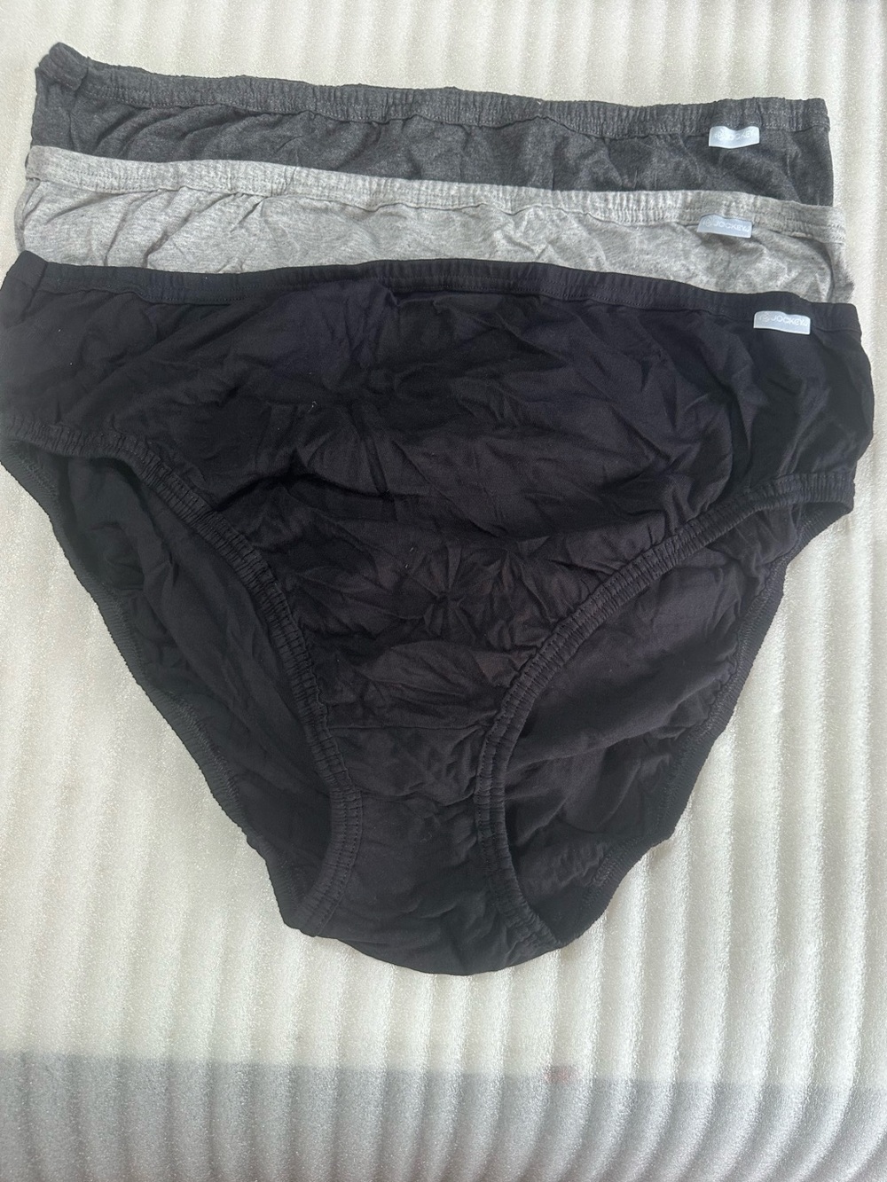 Jockey Gray Cotton Bikini Briefs - 3 Pack